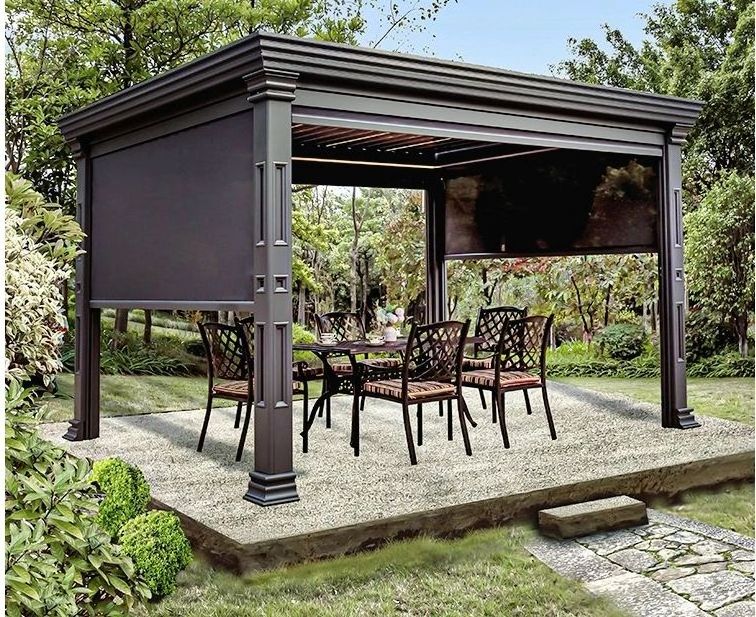 CLEARVIEW Motorized pergola para brackets 4x4  exterior 6x3 mkit and gazebos outdoor Gazebo Aluminum Pergola for house