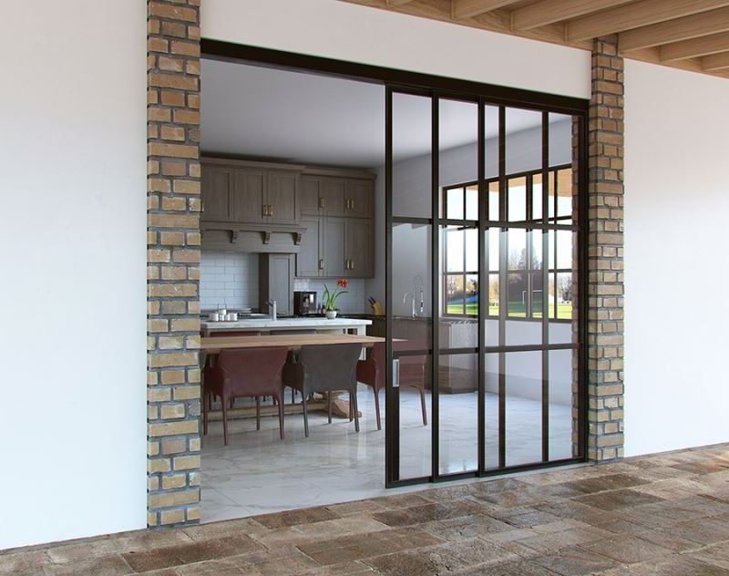 Extruded Aluminum Frame/Aluminum Residential Window 4 Panel Sliding Door