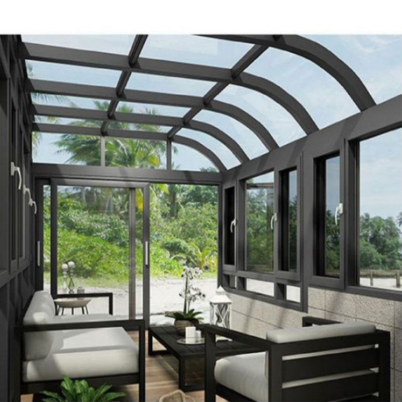 Clearview Freestanding Outdoor Impact Glass Room Set Sunroom Three Wall Custom Aluminum Frame Sunroom for houses Manufacturer