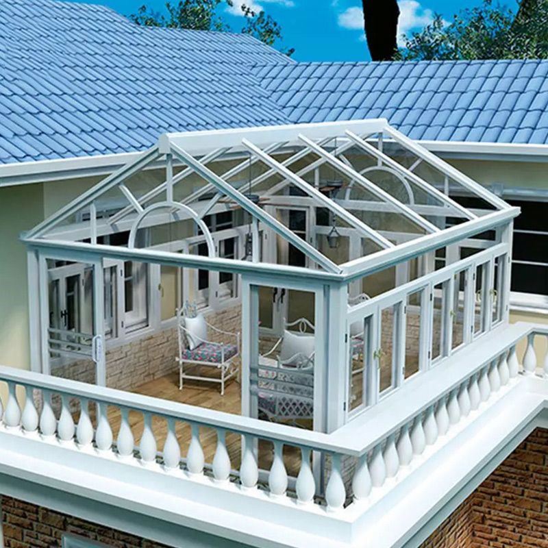 CLEARVIEW Customizable Free Standing Veranda Sunrooms Houses Aluminium Triangle Roof Sunroom Backyard Glass House