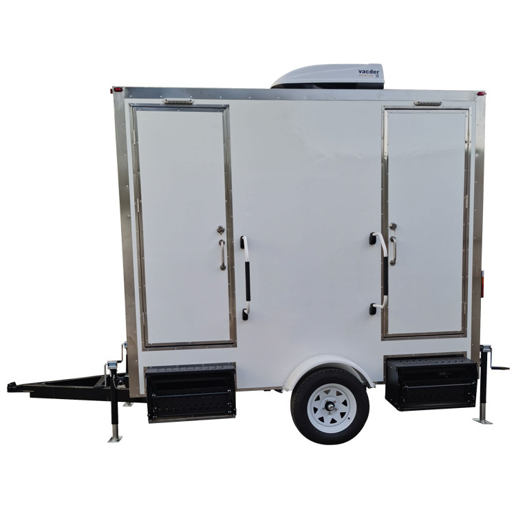 New model container sanitaire porta cabin portable public toilet cabins traliar toilet with car traliar toilet wheels