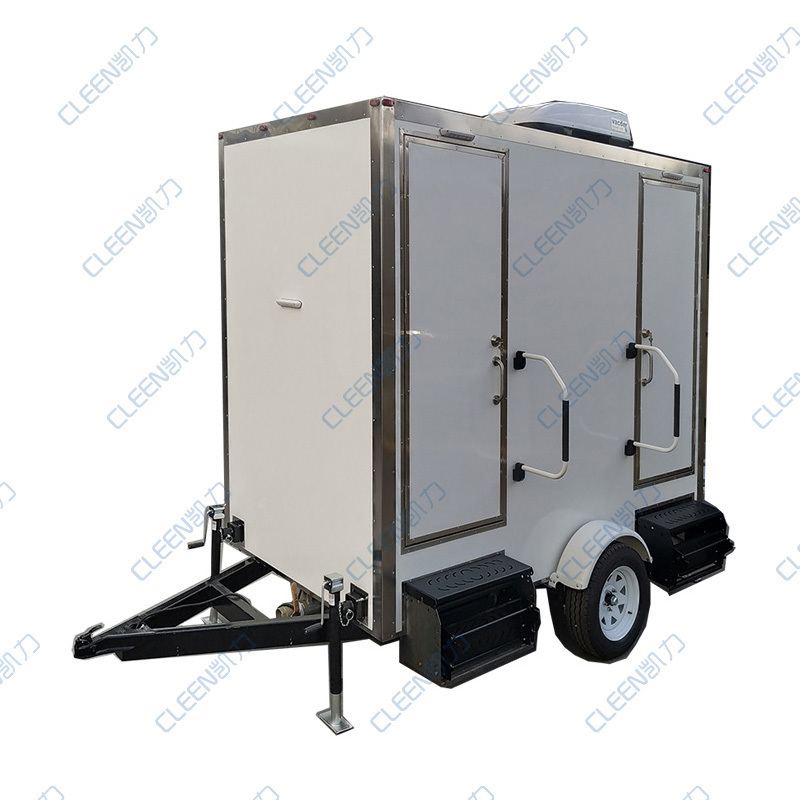 New model container sanitaire porta cabin portable public toilet cabins traliar toilet with car traliar toilet wheels