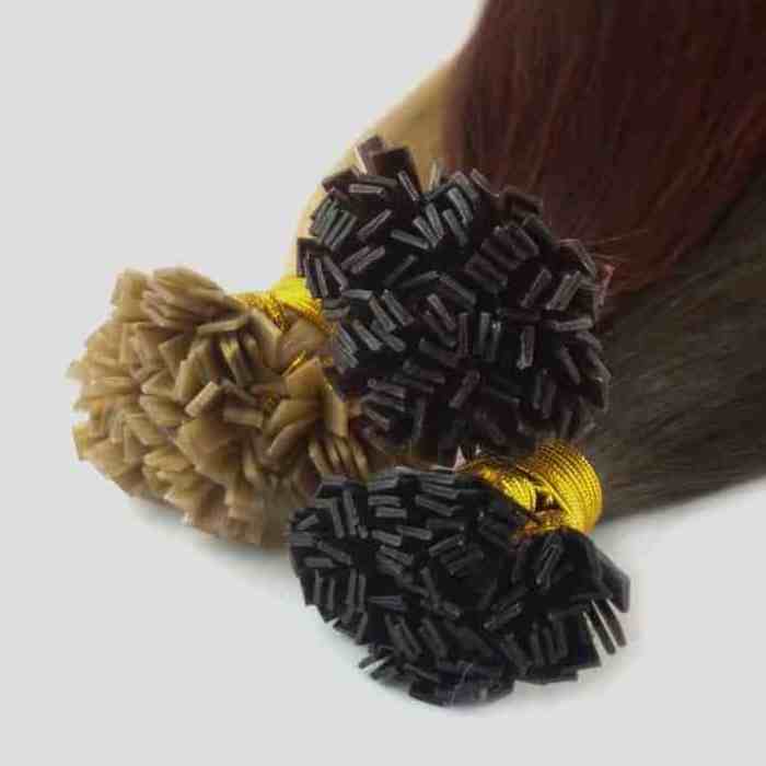 Wholesale bonded and natural color u-tip nail keratin human hair extensions remy hair nail tip