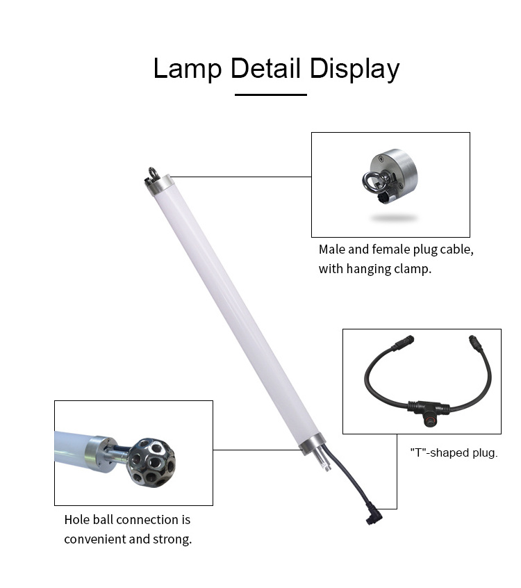 stage led light  DC24v 5050RGB 360 pixel bar dj light led triangle led tube