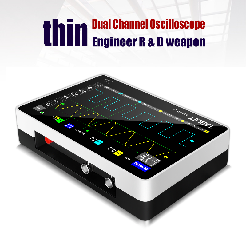 Digital tablet oscilloscope dual channel 100M bandwidth 1GS sampling rate mini tablet digital oscilloscope