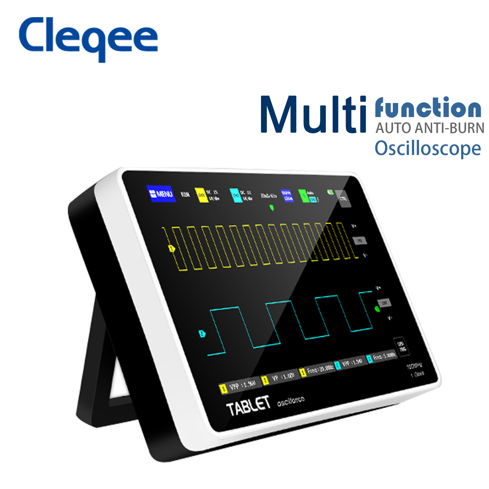 Digital tablet oscilloscope dual channel 100M bandwidth 1GS sampling rate mini tablet digital oscilloscope