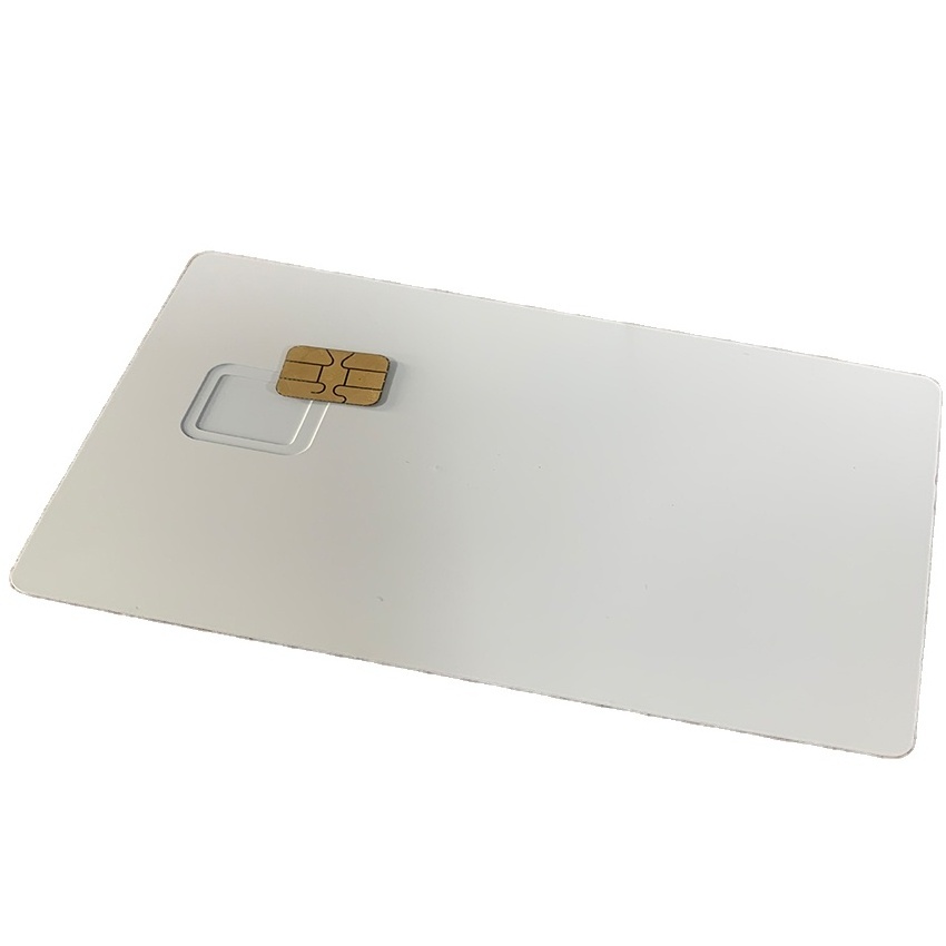 2024 new product steel contact silk printing  white blank metal credit cards with chip hole magnetic strip  metal  Chip Card