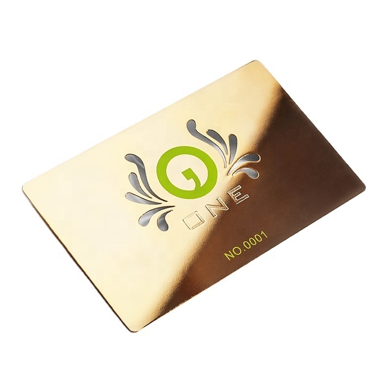 Professional Look Gold Mirror Stainless Steel Business Cards with CustoMetal Printing