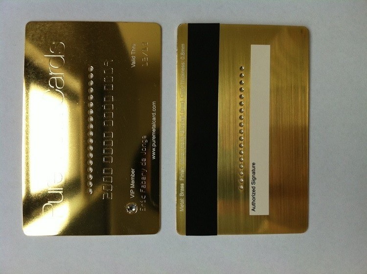 Professional Look Gold Mirror Stainless Steel Business Cards with CustoMetal Printing