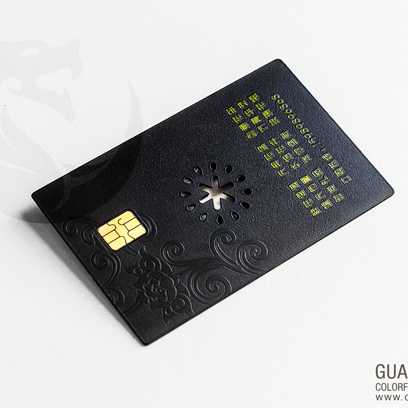 New Design Black Metal Credit Chip Card Blank Access Control Card