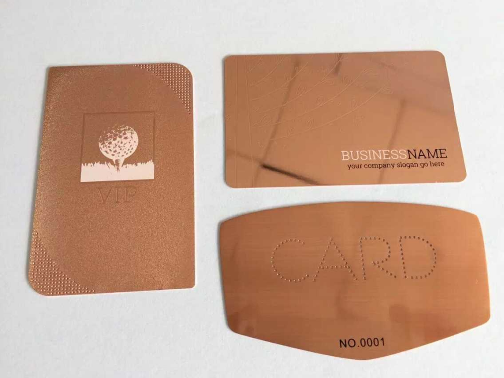 Professional Look Gold Mirror Stainless Steel Business Cards with CustoMetal Printing