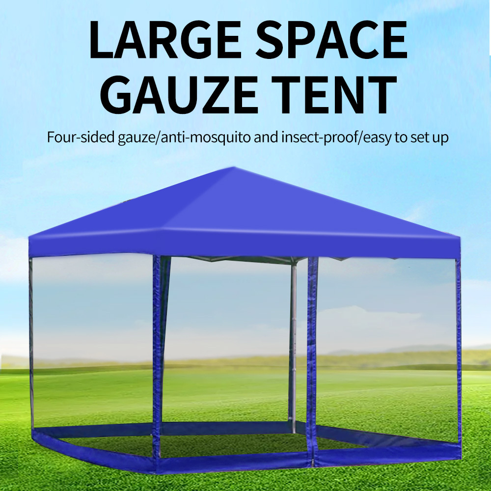 Newest 3x3m Camping Sun Canopy Gazebo Mosquito Screen Tent Screen House Shelter Shade Tent with net mesh for racing booth