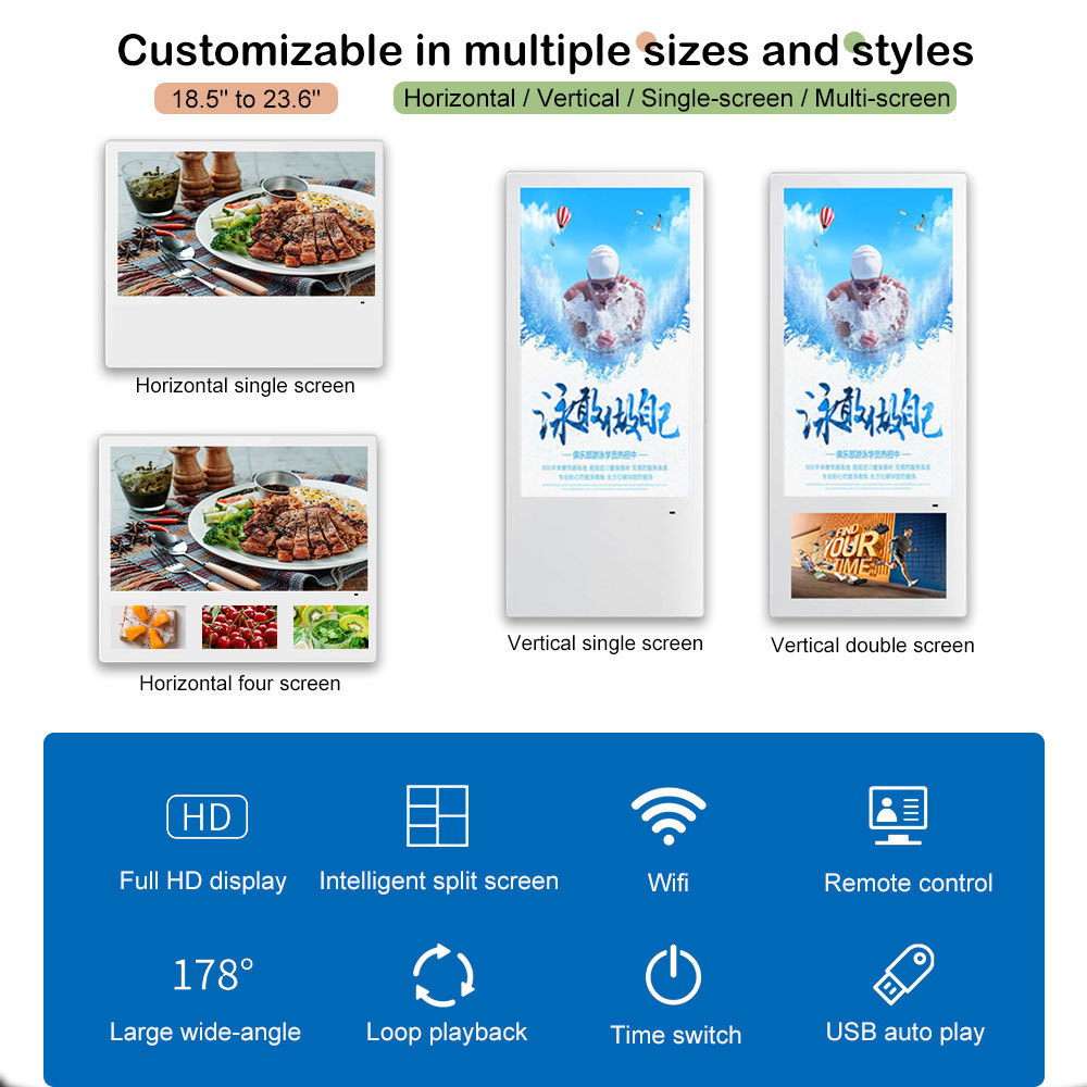 7/18.5/19.5/21.5 inch Elevator Lcd Advertising Display Screen smart tv lift digital signage