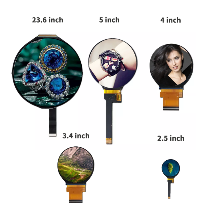 3.6/4/5/23.6 Inch Custom Round Lcd Advertising Media Display Circular TV Screen Billboard Display with PCAP touch Android RK3566