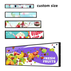 Custom Publicidad Pantallas Supermarket Shelf Digital Indoor Advertising Player Signage Stretched Bar Lcd Monitor Screen Display