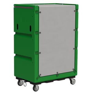 1200L High Quality Hospital Hotel Plastic Laundry Truck Cart Tall Cage Trolley With Wheel