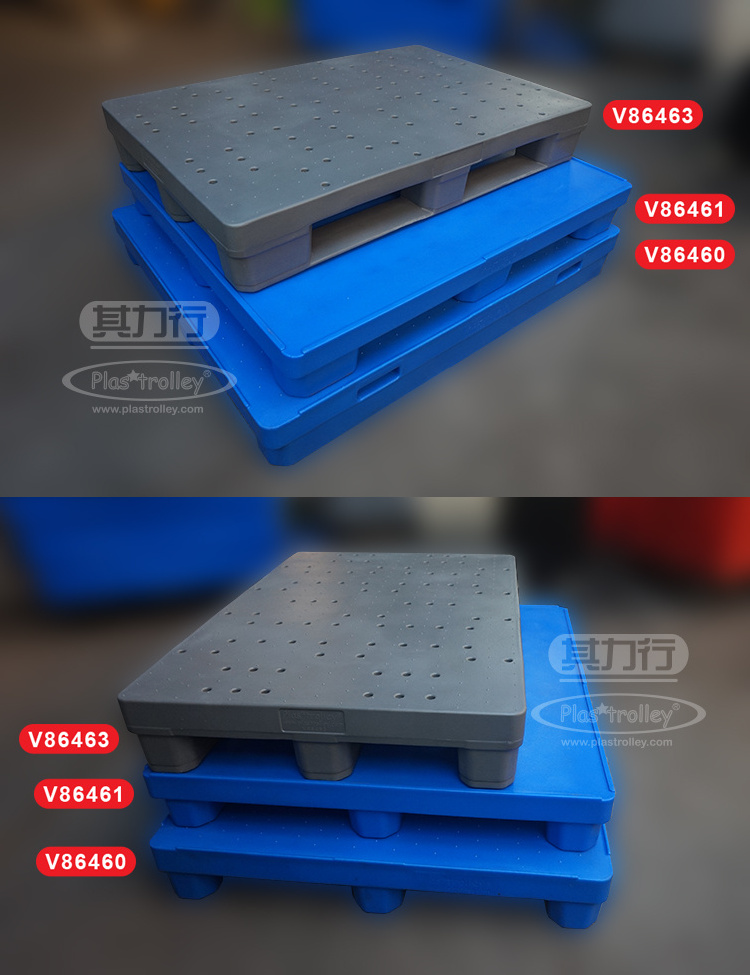 Heavy Duty Food Grade Four Ways Cool Storage Platform Plastic Pallets for Warehouse