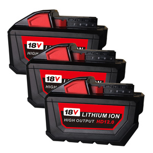 Factory price M18 18V 12Ah  Milwauke battery M18 Makit battery BL1890B Dewal flexvolt 60v battery DCB612  12.0ah Ryob P108 p105