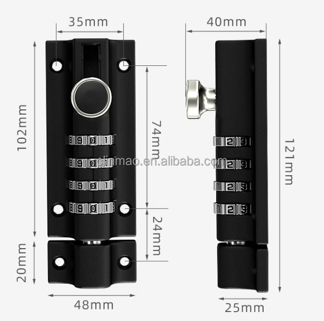 Password latch lock door waterproof and rust proof outdoor security anti-theft locker password lock