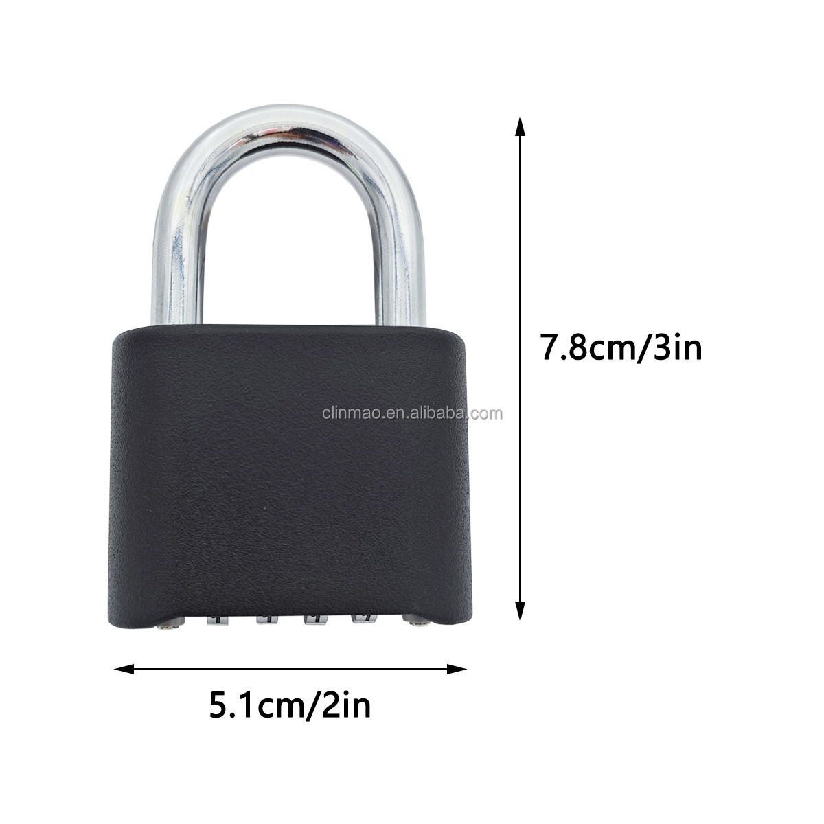 High quality Bottom combination lock 4 Dials Combination Password Lock Padlock