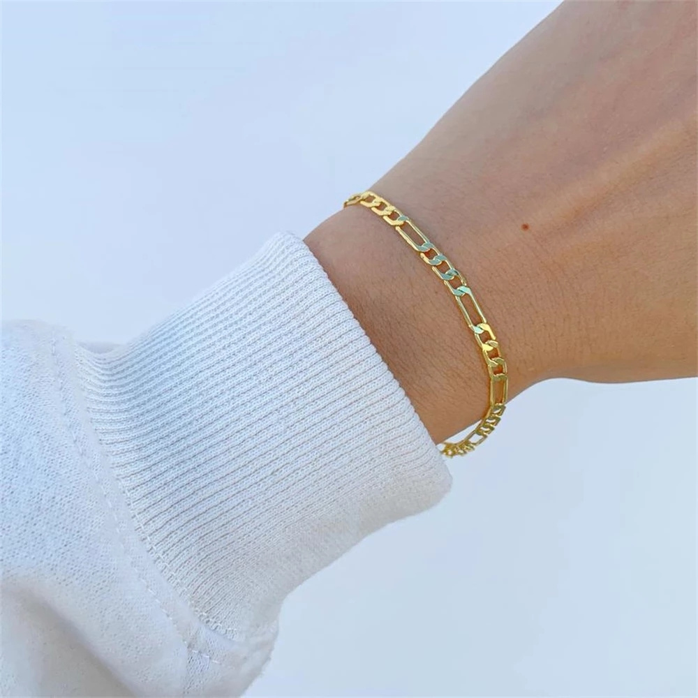 Wholesale Dropshipping Gold Color Bracelet Stainless Steel Twist Cuban Chain Bracelet For Women Chain Bracelet Jewelry Gifts