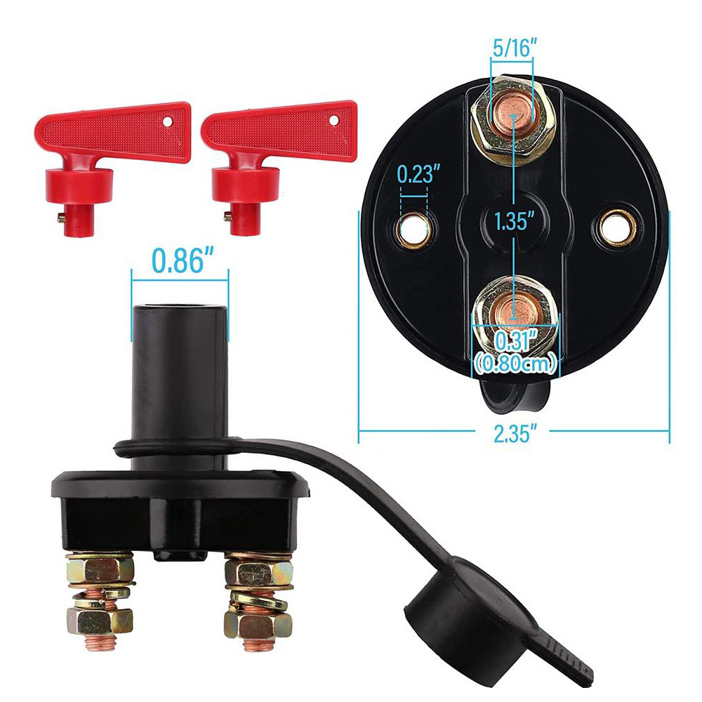 NPE Best Sellers Battery Disconnect Switch Isolator Cut Off Power Kill Master Battery Switch for Marine Car Boat RV ATV Vehicles