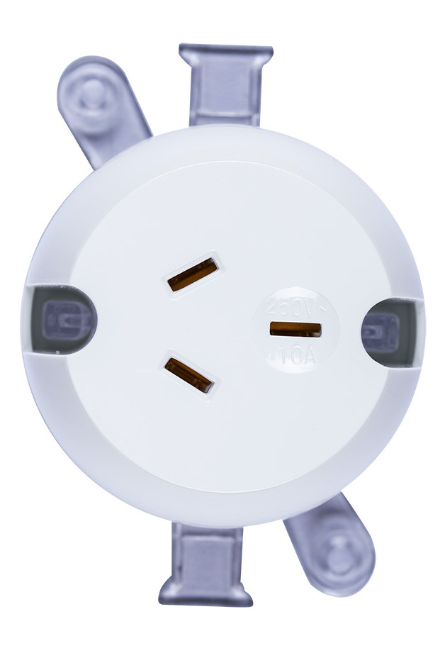 Quick connect outlet AS/NZS SAA Approved 250V 10A plug base ceiling socket