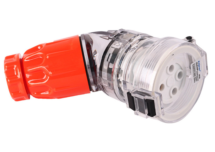 SAA RCM Australia IP66 Waterproof 500V 32A 56ASC432 Industrial Angle Socket & Connector Power Extension Socket