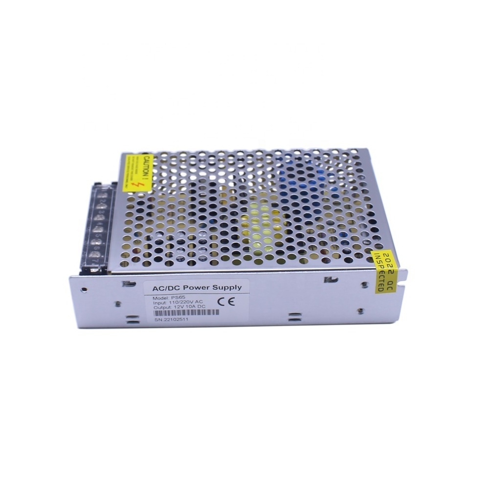 120W Metal Case AC/DC Switch CCTV Power Supply 12V 10A