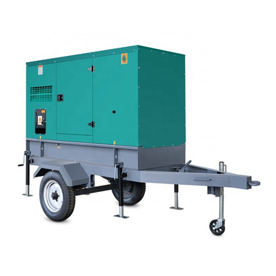 Trailer type generator 25kva silent portable diesel generator set 20kw mobile power plant with cummins engine