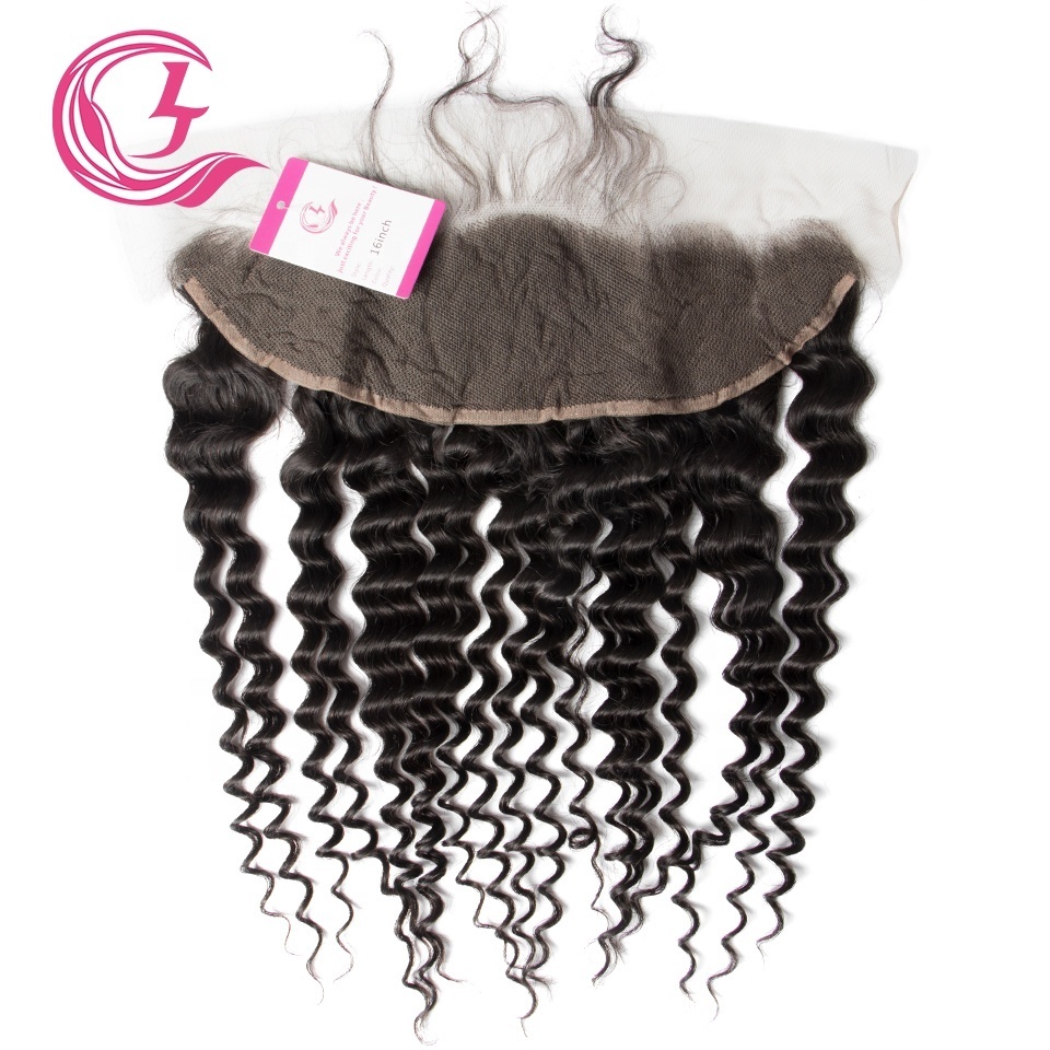 Virgin Hair of Deep Wave Deep Curl Natural Wave 4X4 closure Natural black color 130 density For Medium High Market silky