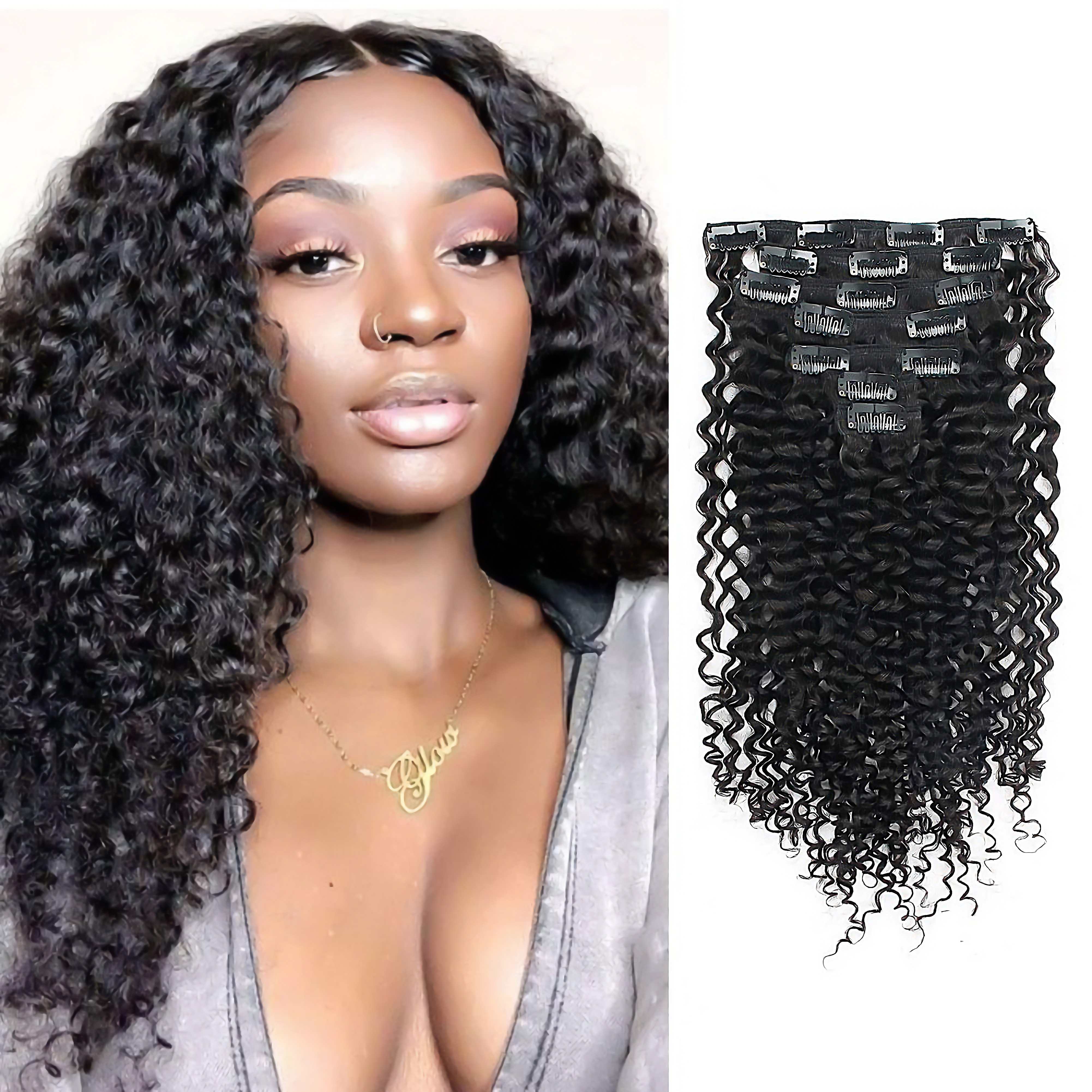 Free Sample Raw Hair Vendors, Mink Virgin Real Indian Cuticle Aligned Grade 10A Natural Human Hair Clip In Extensions