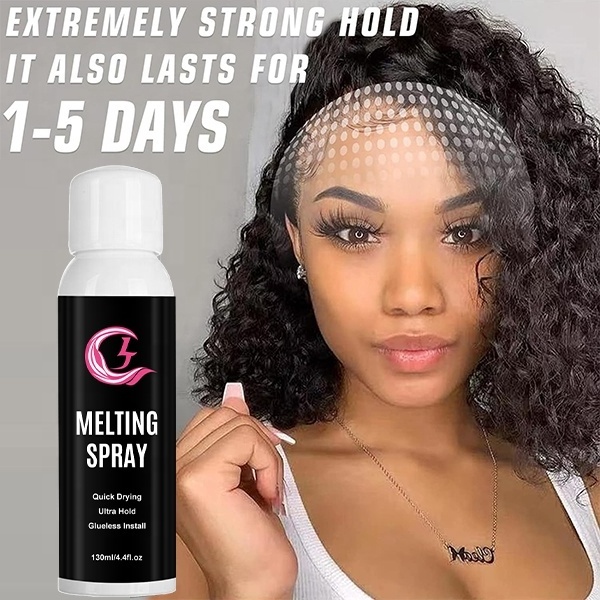 Clj Private Label Strong Hold Quick Dry Hair Spray Invisible Finishing Holding Spray Protects Edge Glue Lace Wig Lace Melting Sp