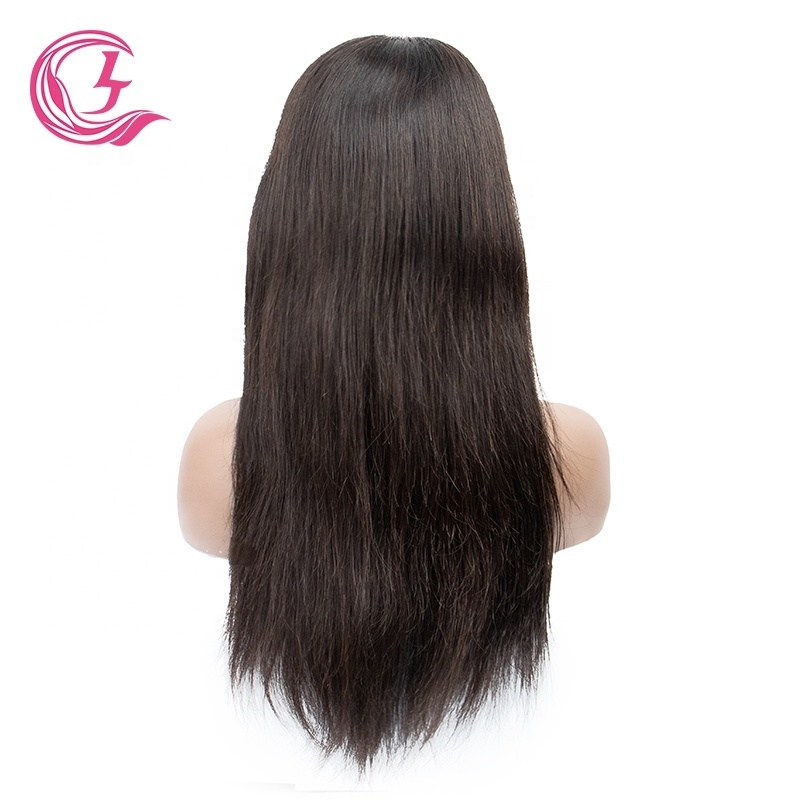 Cljhair Free Sample Perruque Indien 12A Grade Raw Virgin Double Drawn Mink Straight Hair Headband Wig For Black