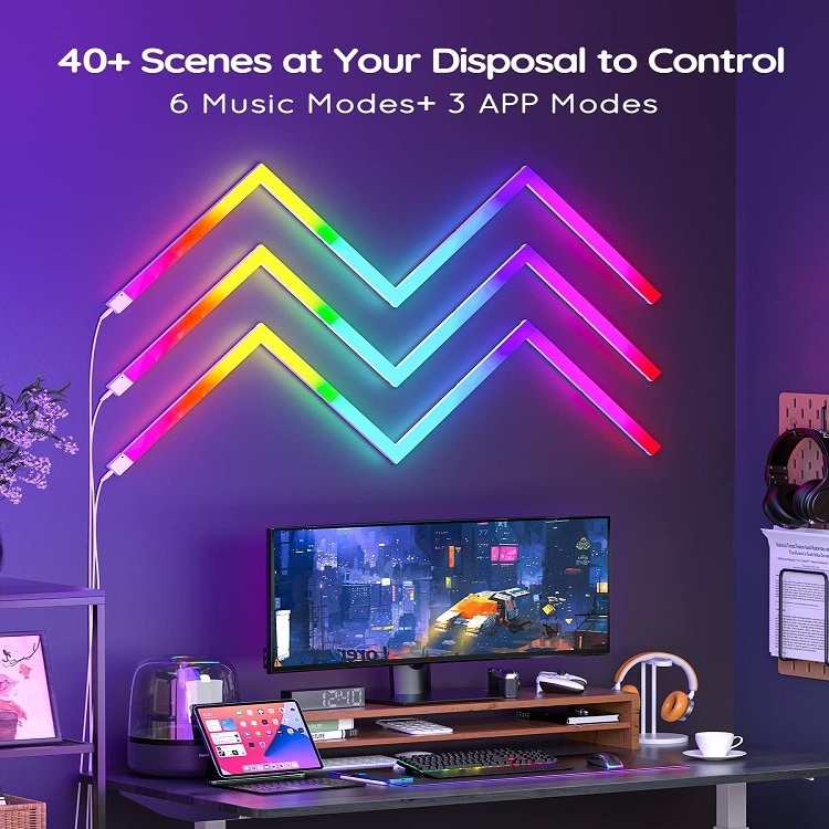 CL Lighting E-commerce Supplier Custom Logo Smart Rgb Magic Color Gaming Led Lights for Gaming Room Decoration