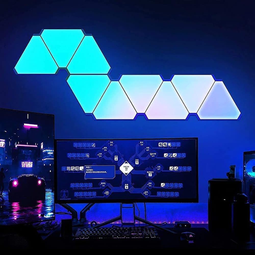 CL Lighting Factory Wholesale Rgb Magic Color Smart Triangle Panels Led Ambient Gaming Room Lights for Indoor Decoration