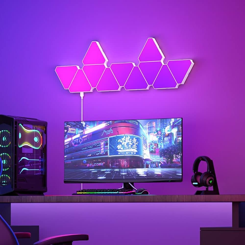 CL Lighting Factory Wholesale Rgb Magic Color Smart Triangle Panels Led Ambient Gaming Room Lights for Indoor Decoration