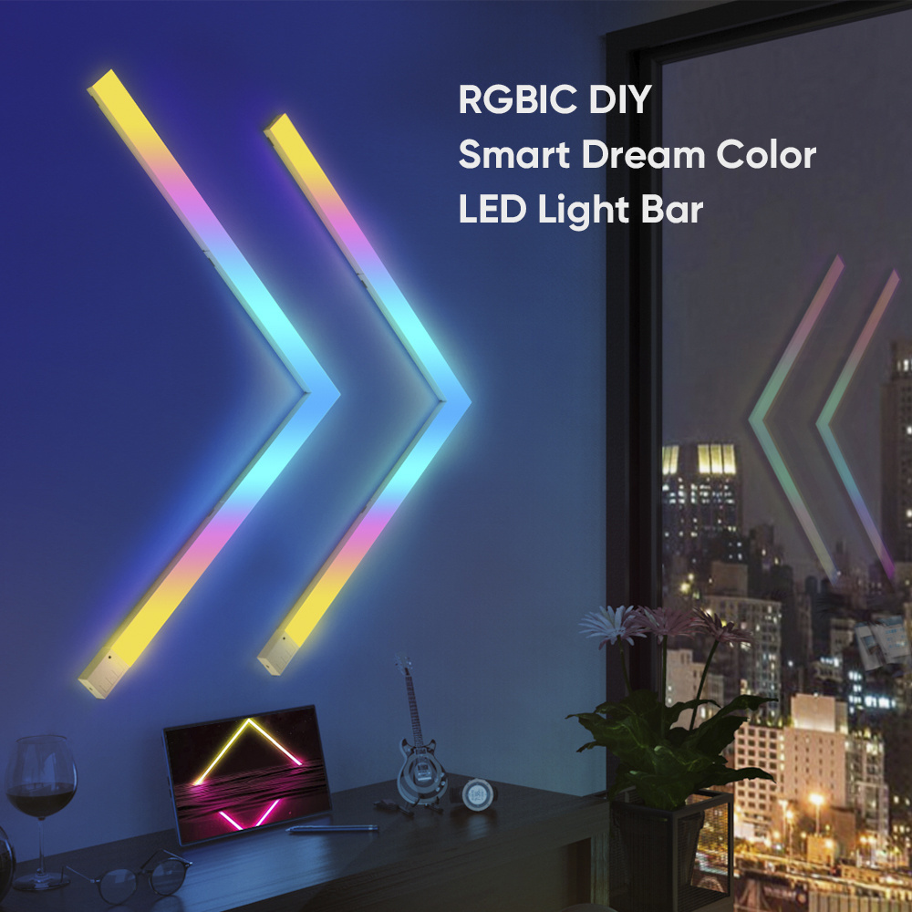 CL Lighting E-commerce Supplier Custom LOGO Bedroom Room Decor Glide Bar Wall Smart Rgb Gaming Ambient Light