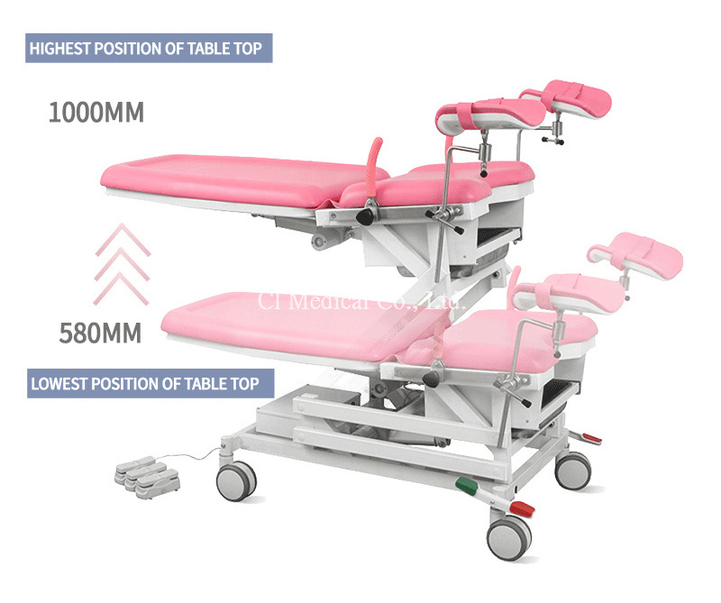 Hot Selling Gynecological Delivery Bed Operating Table Electric Obstetric Table Hospital Gyno Exam Examination Table Gynecology