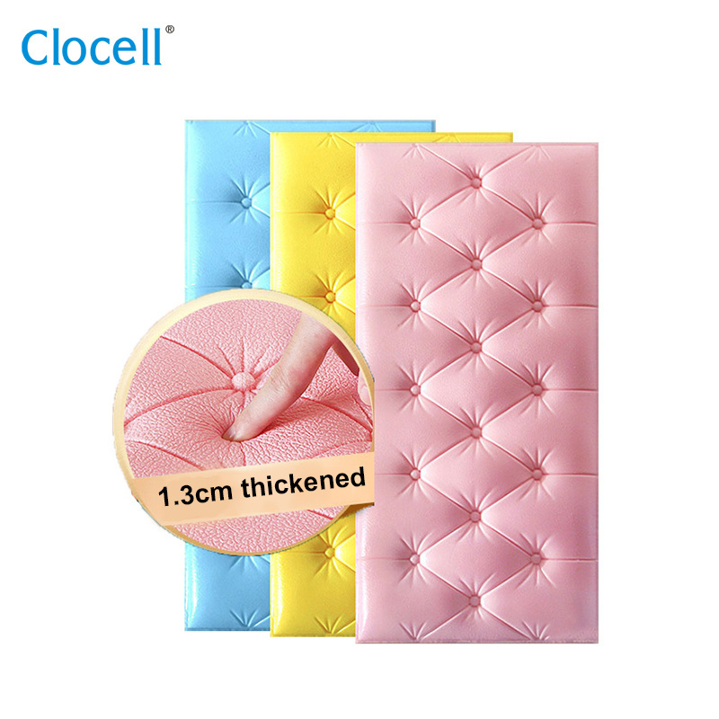 3D Three-dimensional Soft Bag Self-adhesive Tatami Wall Stickers Bedside Anti-collision Cushion Waterproof Padded Wall Panel