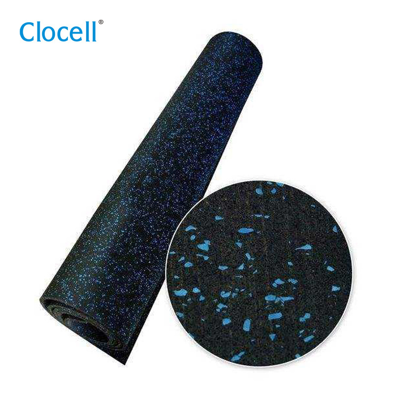 Clocell 1*30m acoustiStep rubber IICrating sound mat installed underneath LVT, Laminate or Hardwood Flooring