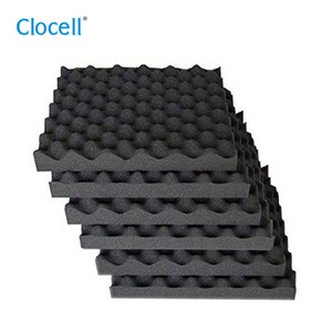 Clocell Convoluted 2 Inch 12" W x 12" L Egg Crate Panels Acoustic Foam Sound Proof Wall Tiles, Sound Insulation Absorber