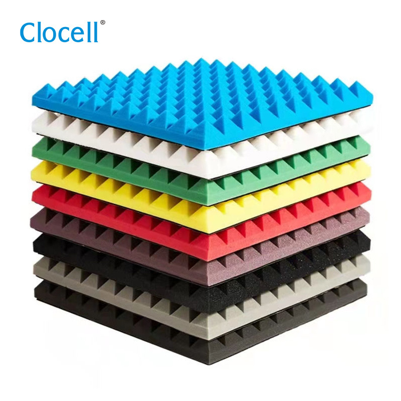 Clocell Acoustic foam panels 50*50*5 sound of absorption wall foam modern pyramid acoustic foam