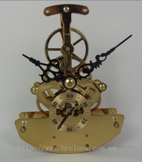 Skeleton clock movement Alarm clock mechanism