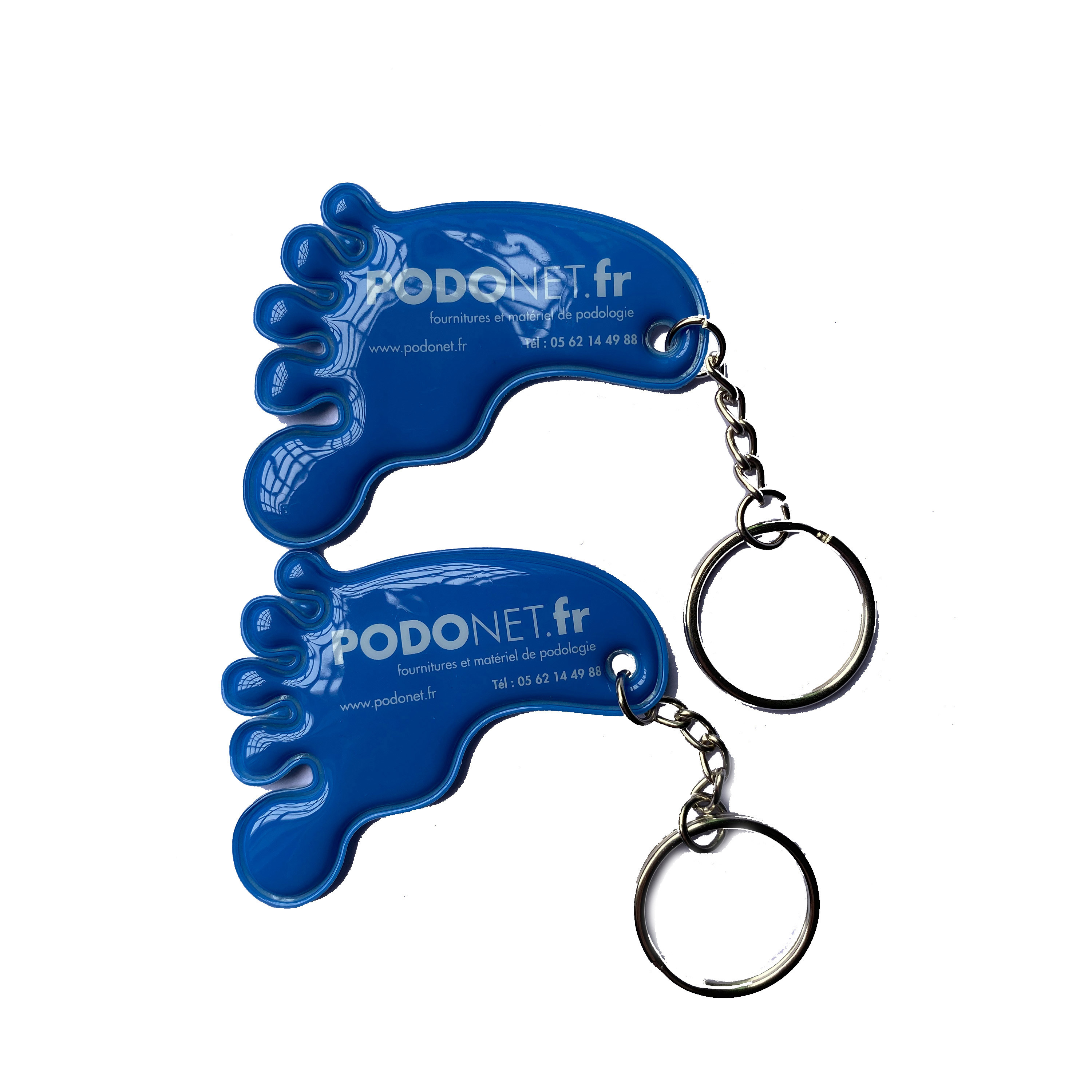 Manufacturer Price Custom Foot Shape Keyring Safety Reflector/soft Pvc Reflective Keychain