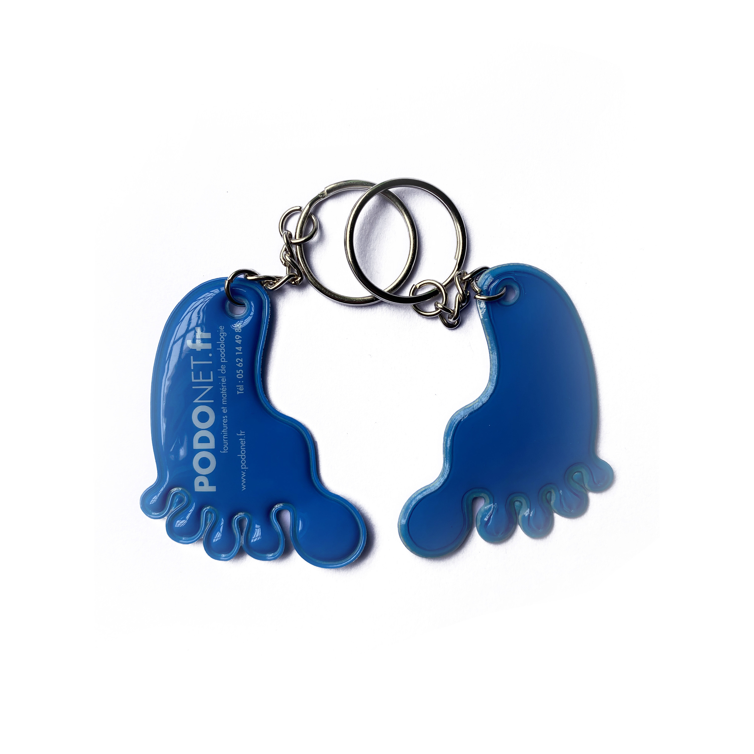 Manufacturer Price Custom Foot Shape Keyring Safety Reflector/soft Pvc Reflective Keychain