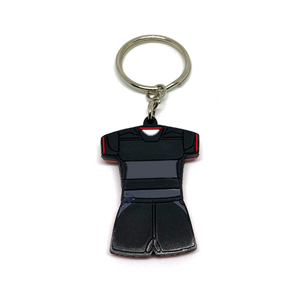 Wholesale Collect Cheap Custom Rubber 3d Soccer Shirt Fashion Logo Football Pvc Keychain For Promotion