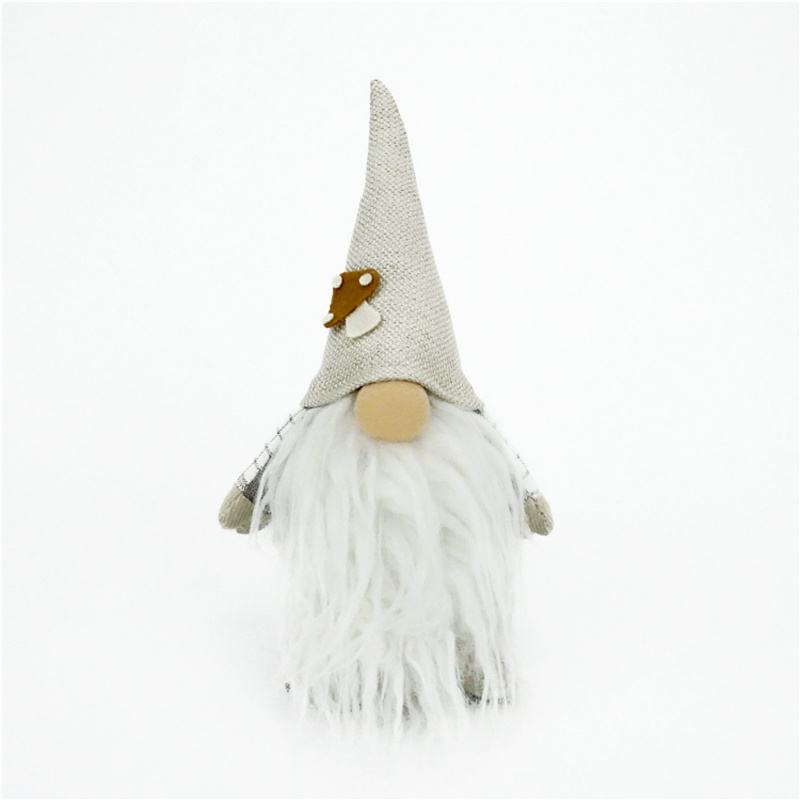 Decoracion Navidad Scandinavian Tomte Nordic Nisse Dwarf Elf Christmas Plush White Bearded Gnome Ornament