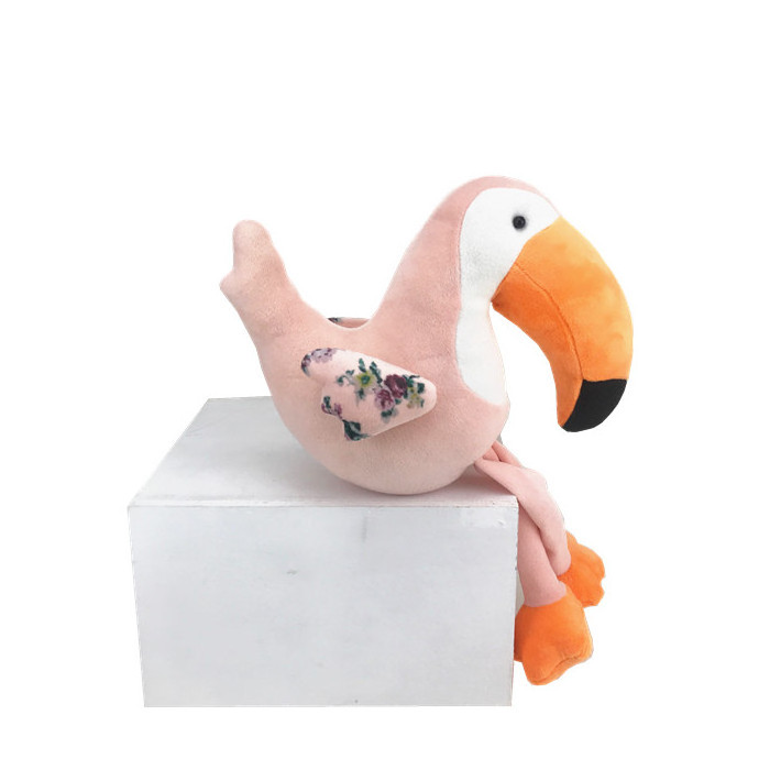 New decorative items modern pink fabric craft china import big mouth stuffed bird toy taco toucan decor for home decoration