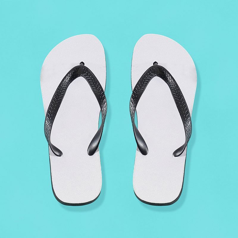 2024 Flip flops summer beach latest heat transfer print Prosub sublimation shoes flip flops men's blank sublimation rubber